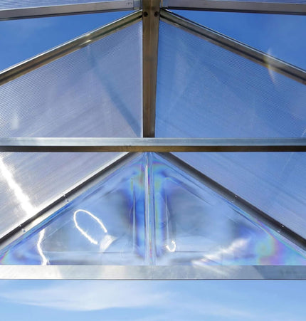 [10X24FT] Premium Heavy-Duty Polycarbonate Walk-In Greenhouse W/ Aluminum Frame & Built-In Gutter System (SAK58472) - Greenhouses | Patioza