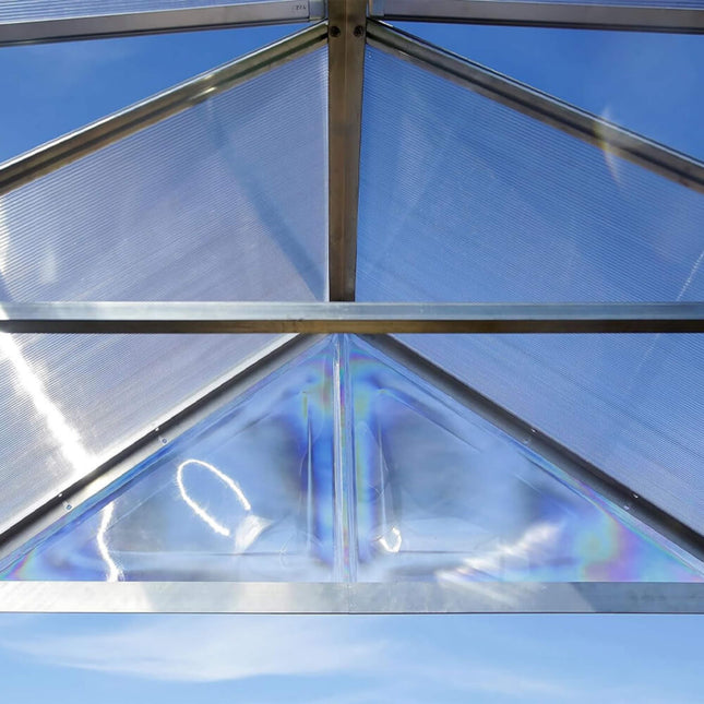 [10X24FT] Premium Heavy-Duty Polycarbonate Walk-In Greenhouse W/ Aluminum Frame & Built-In Gutter System (SAK58472) - Greenhouses | Patioza