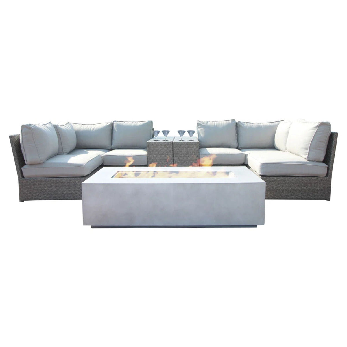 Outdoor Elegance Conversation Set With Fire Pit - 2 Piece Outdoor Sets | Patioza