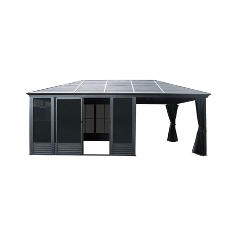 [11X21FT] Alora Outdoor All - Season Solarium Sunroom Gazebo With Galvanized Steel Roof (SAK42018) - Gazebos | Patioza