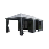 [11X21FT] Alora Outdoor All - Season Solarium Sunroom Gazebo With Galvanized Steel Roof (SAK42018) - Gazebos | Patioza
