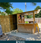 Original with 4x4 posts / 7' deep bar / 3' deep storage / Bar entry on right / storage entry on left