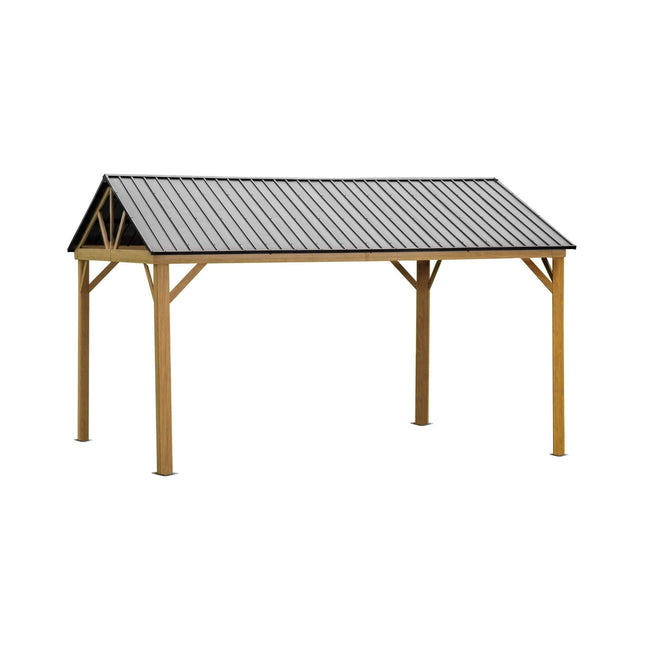 [12X14FT] Alora Hardtop All-Weather Outdoor Gazebo With Galvanized Steel Roof (SAK83261) - Canopies & Gazebos | Patioza