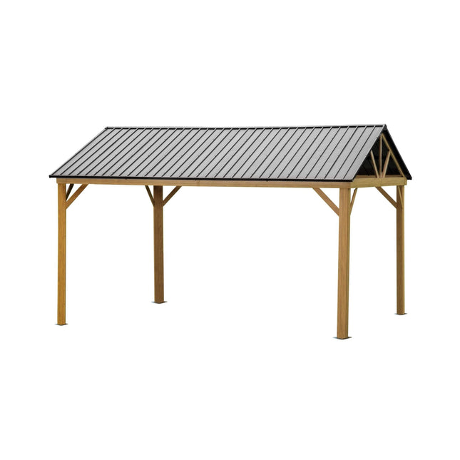 [12X14FT] Alora Hardtop All-Weather Outdoor Gazebo With Galvanized Steel Roof (SAK83261) - Canopies & Gazebos | Patioza
