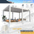 Alora White Louvered Aluminum Pergola With Adjustable Roof And Pull - Down Screens (SAK46817) - Pergolas | Patioza