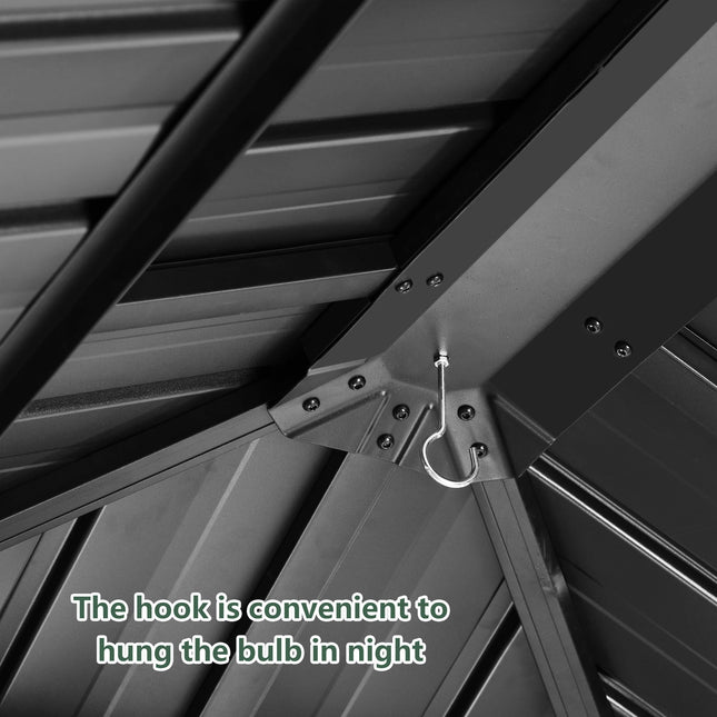 Ainfox 12*16Ft Patio Gabezo Outdoor Canopy with Mosquito with 2200lbs weight capacity of snow - Gazebos | Patioza