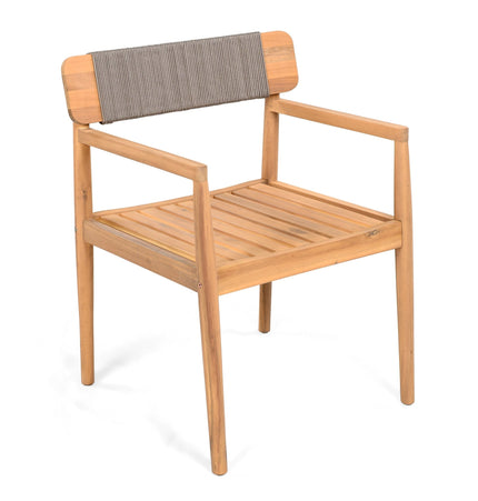 Patio Set Outdoor Acacia Wood Furniture Sets - Braided Dining Chairs & Dining Table - Patio Furniture | Patioza