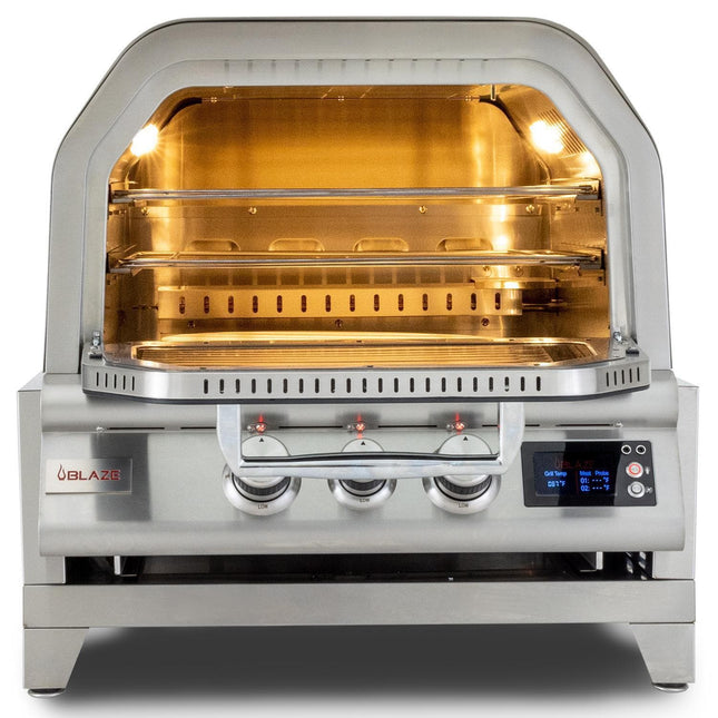 Blaze 26-in Countertop Propane Outdoor Oven w/ Bluetooth Probes & Rotisserie - Pizza Oven | Patioza