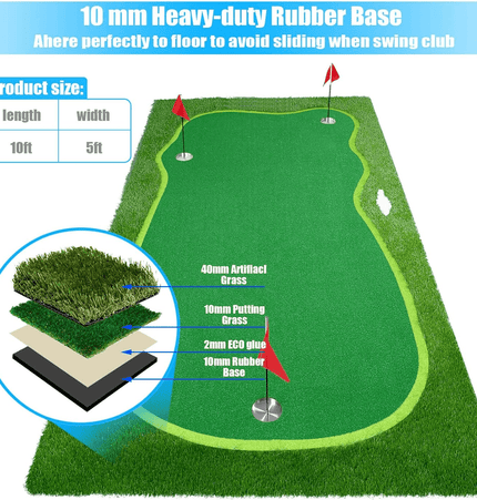 Golf Putting Green (16ft, Style US Map) - Putting Green | Patioza
