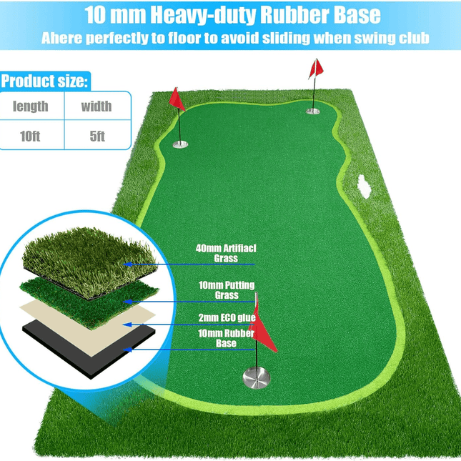Golf Putting Green (16ft, Style US Map) - Putting Green | Patioza