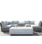 Gray / 2 Pc. U-Shaped Sectional, Fire Pit