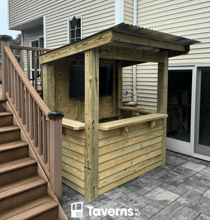 7 x 5 Temple Bar Deluxe (SMALL) - Outdoor Bar Structures | Patioza