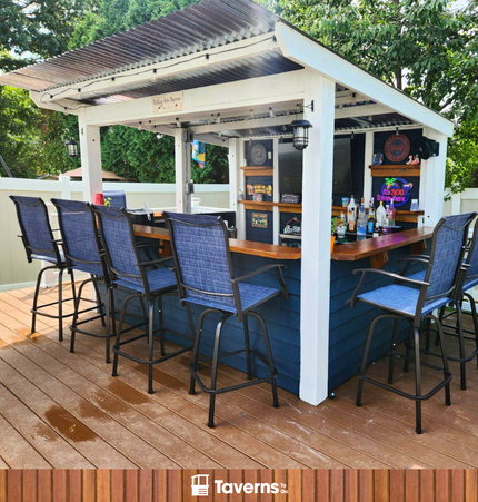 11 x 8 The 7 - Up Deluxe (X - LARGE) - Outdoor Bar Structures | Patioza
