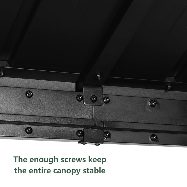 Ainfox 12 Ft. W x 10 Ft. D Aluminum Patio Gazebo - Gazebos | Patioza