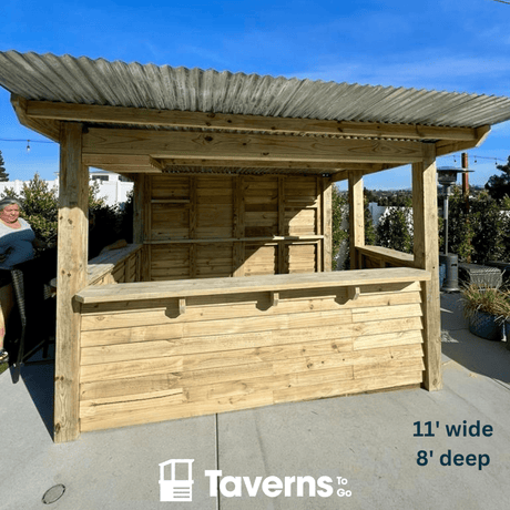 11 x 8 The 7 - Up Deluxe (X - LARGE) - Outdoor Bar Structures | Patioza