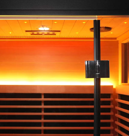 Thermora Lugano 2-Person Outdoor Full-Spectrum Infrared Sauna With Aluminum Alloy Exterior & WiFi (SAK14973) - Saunas | Patioza