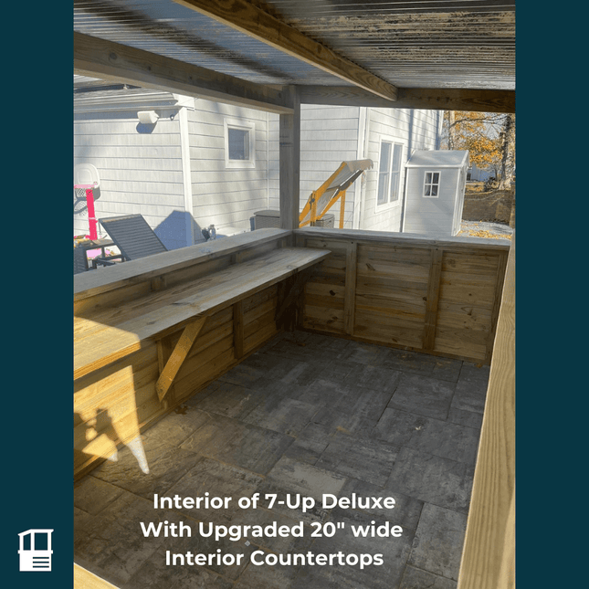 11 x 8 The 7 - Up Deluxe (X - LARGE) - Outdoor Bar Structures | Patioza