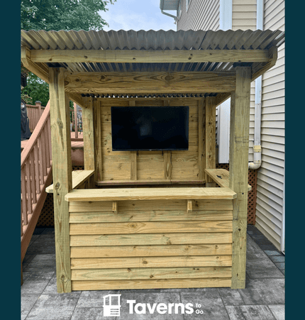 7 x 5 Temple Bar Deluxe (SMALL) - Outdoor Bar Structures | Patioza