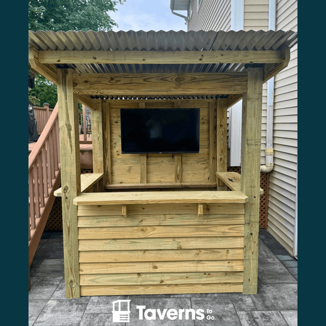 7 x 5 Temple Bar Deluxe (SMALL) - Outdoor Bar Structures | Patioza
