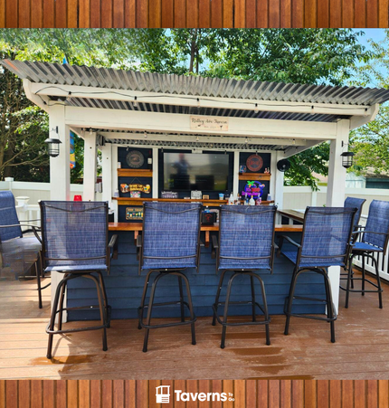11 x 8 The 7 - Up Deluxe (X - LARGE) - Outdoor Bar Structures | Patioza
