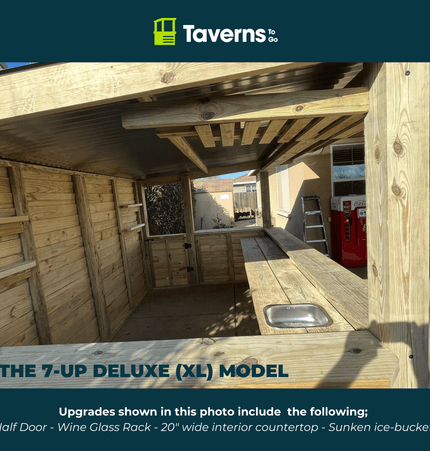 11 x 8 The 7 - Up Deluxe (X - LARGE) - Outdoor Bar Structures | Patioza