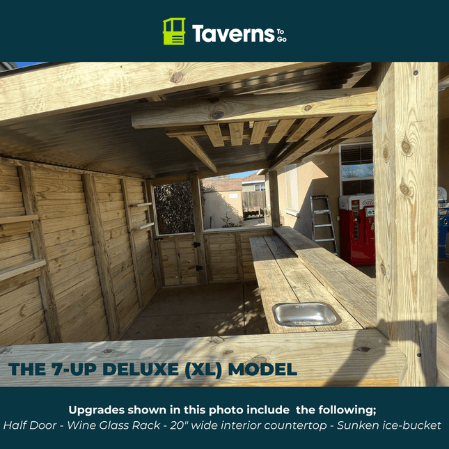 11 x 8 The 7 - Up Deluxe (X - LARGE) - Outdoor Bar Structures | Patioza
