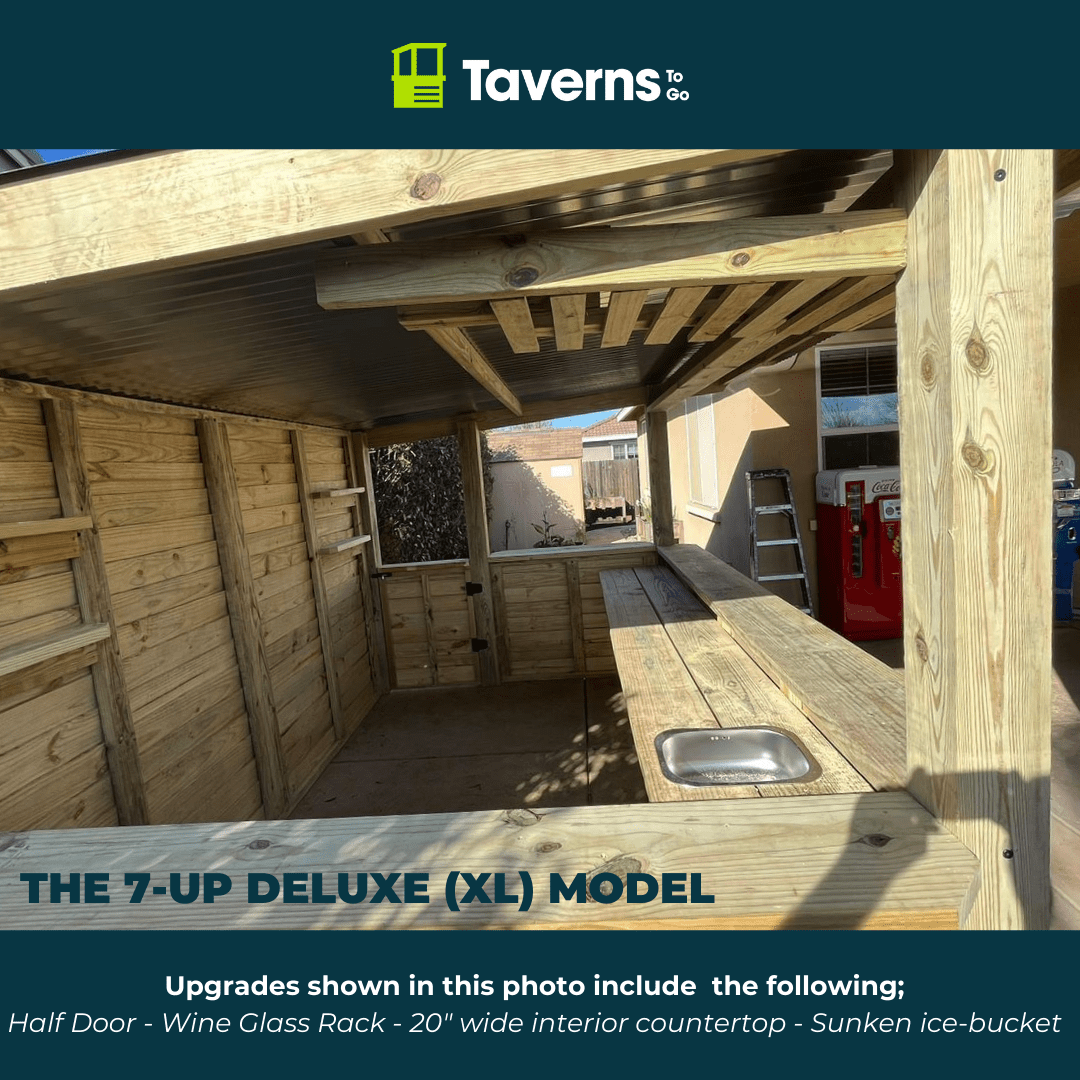 11 x 8 The 7 - Up Deluxe (X - LARGE) - Outdoor Bar Structures | Patioza