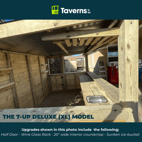 11 x 8 The 7 - Up Deluxe (X - LARGE) - Outdoor Bar Structures | Patioza