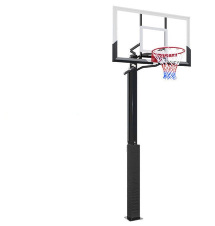 Outdoor Buried Hand-operated Height Adjustable Basketball Stand for Backyard Play - 0 | Patioza