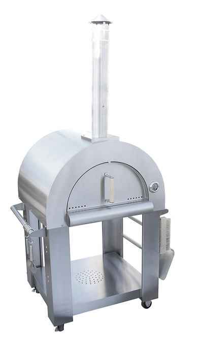 Kokomo Wood Fired Pizza Oven – 32” Stainless Steel, Freestanding or Built - In Options - Outdoor Kitchen | Patioza