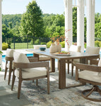 Dark Brown / 7 Pc. Table, 4 Arm Chairs, 2 Swivel Chairs