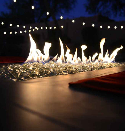 Entertainer Outdoor Fire Pit Table – 6 Ft with Fire Glass (LP/NG Compatible) - Fire Pits | Patioza