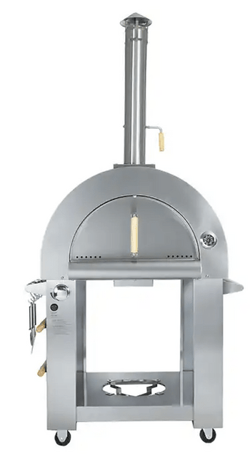 KoKoMo 32” Dual Fuel Pizza Oven - Gas or Wood - Fired Stainless Steel Outdoor Oven - Outdoor Kitchen | Patioza