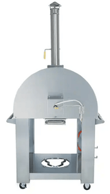 KoKoMo 32” Dual Fuel Pizza Oven - Gas or Wood - Fired Stainless Steel Outdoor Oven - Outdoor Kitchen | Patioza