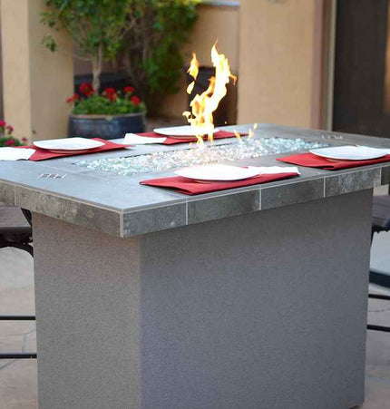 Entertainer Outdoor Fire Pit Table – 6 Ft with Fire Glass (LP/NG Compatible) - Fire Pits | Patioza