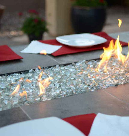 Entertainer Outdoor Fire Pit Table – 6 Ft with Fire Glass (LP/NG Compatible) - Fire Pits | Patioza