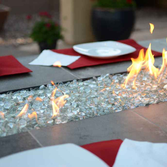 Entertainer Outdoor Fire Pit Table – 6 Ft with Fire Glass (LP/NG Compatible) - Fire Pits | Patioza