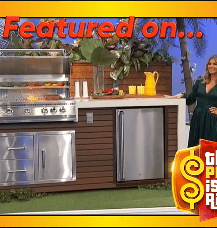 KoKoMo Outdoor Kitchen Island with Waterfall Edge – 32” Built - In Grill - Outdoor Kitchen | Patioza
