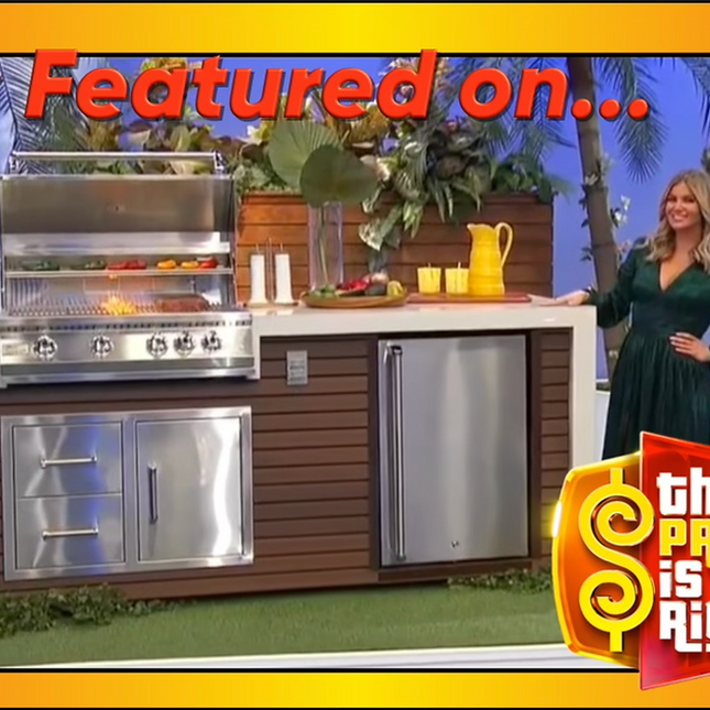 KoKoMo Outdoor Kitchen Island with Waterfall Edge – 32” Built - In Grill - Outdoor Kitchen | Patioza