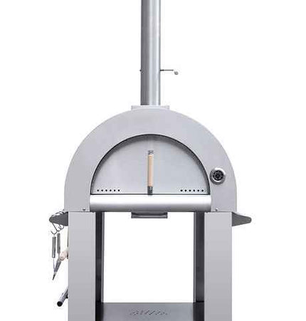Kokomo Wood Fired Pizza Oven – 32” Stainless Steel, Freestanding or Built - In Options - Outdoor Kitchen | Patioza
