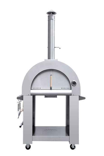 Kokomo Wood Fired Pizza Oven – 32” Stainless Steel, Freestanding or Built - In Options - Outdoor Kitchen | Patioza