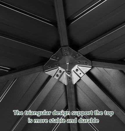 Ainfox 12 Ft. W x 10 Ft. D Aluminum Patio Gazebo - Gazebos | Patioza