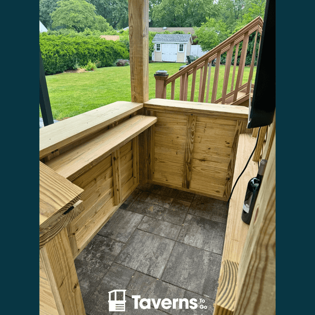 7 x 5 Temple Bar Deluxe (SMALL) - Outdoor Bar Structures | Patioza