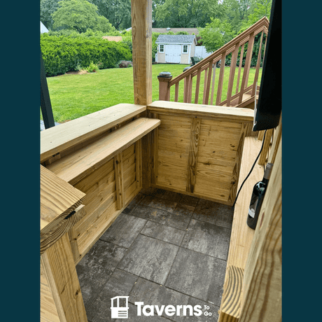 7 x 5 Temple Bar Deluxe (SMALL) - Outdoor Bar Structures | Patioza