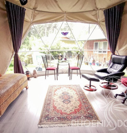 4-Season DELUXE Glamping Package Dome - 16'/5m - Phoenix Domes