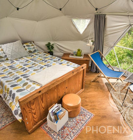 4-Season DELUXE Glamping Package Dome - 16'/5m - Phoenix Domes