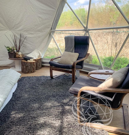 4-Season DELUXE Glamping Package Dome - 20'/6m - Phoenix Domes