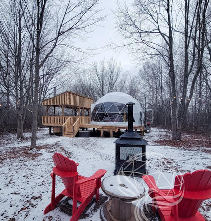 4-Season DELUXE Glamping Package Dome - 20'/6m - Phoenix Domes