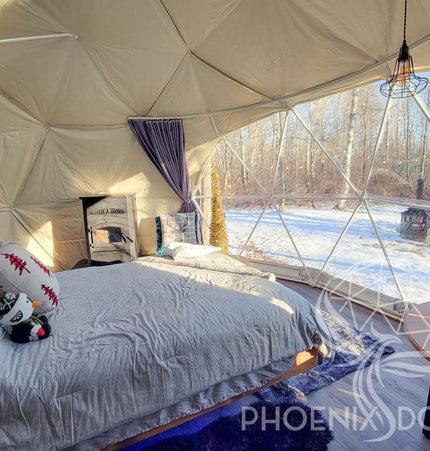 4-Season DELUXE Glamping Package Dome - 20'/6m - Phoenix Domes