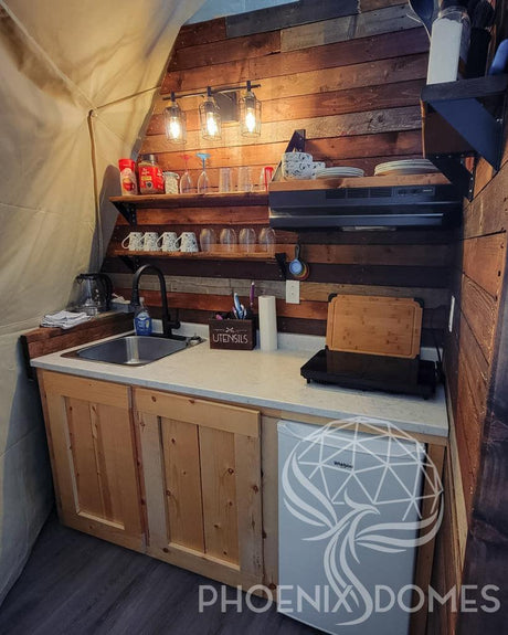 4-Season DELUXE Glamping Package Dome - 20'/6m - Phoenix Domes - Dome | Patioza